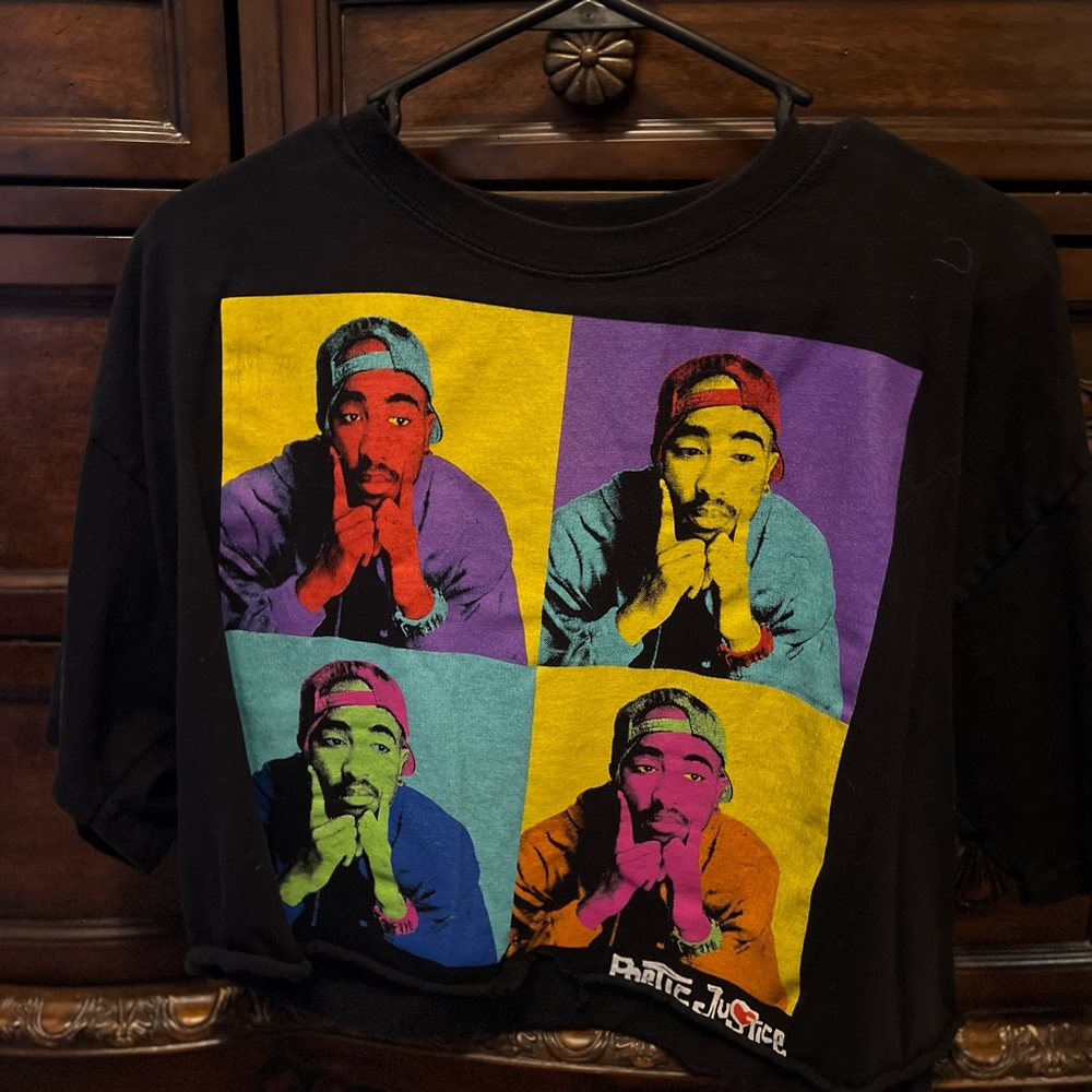 Short sleeve over sized wemons crop top black medium